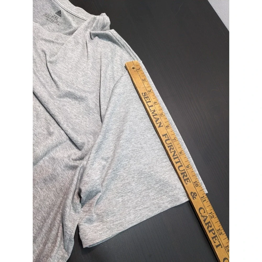 adidas Aeroready Gray Shirt Men 2XL Performance Sportswear Workout Sports Logo